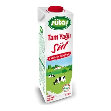 Sütaş Tam Yağlı UHT Süt 1 litre karton kutu