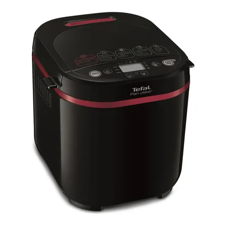 Tefal Pain Plaisir siyah ekmek yapma makinesi ve kontrol paneli