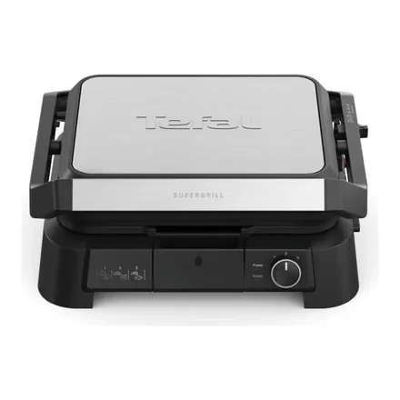 Tefal SuperGrill 3in1 Inox tost ve ızgara makinesi, kapağı kapalı