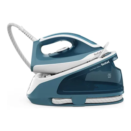 Tefal Express Easy SV6131 buhar kazanlı ütü, petrol yeşili ve beyaz gövde – üretici görseli