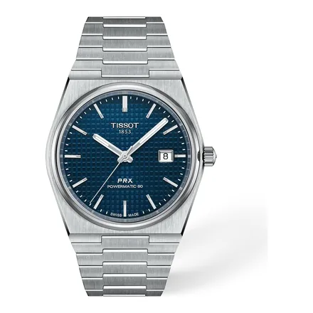 Tissot PRX Powermatic 80 40 mm mavi kadranlı çelik otomatik saat