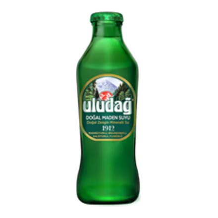 Uludağ Doğal Maden Suyu 200 ml yeşil cam şişe