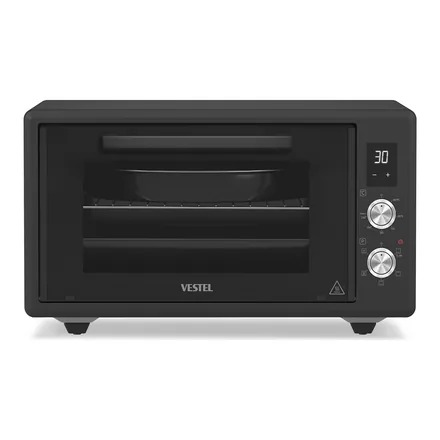 Vestel MF 45 DKX siyah 45 litre mini fırın, dijital zamanlayıcı ekranı – üretici görseli