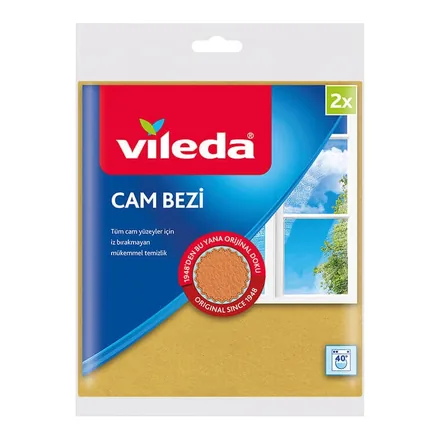 Vileda Cam Bezi 2'li paket ambalajı