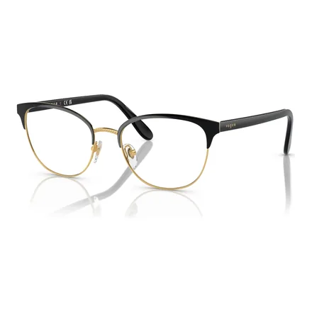 Vogue Eyewear VO4088 siyah oval metal optik gözlük çerçevesi – üretici görseli