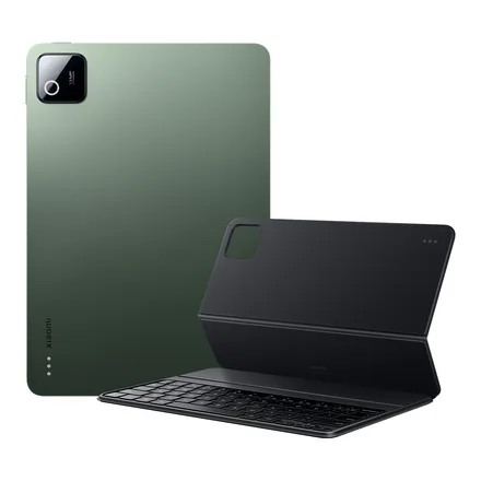 Xiaomi Pad 8 yeşil renk klavyeli kılıfla arka görünüm – üretici görseli