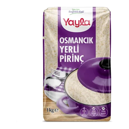 Yayla Osmancık Yerli Pirinç 1 kg ambalajı