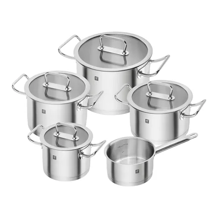 Zwilling Pro 5 parça 18/10 paslanmaz çelik tencere seti – üretici görseli